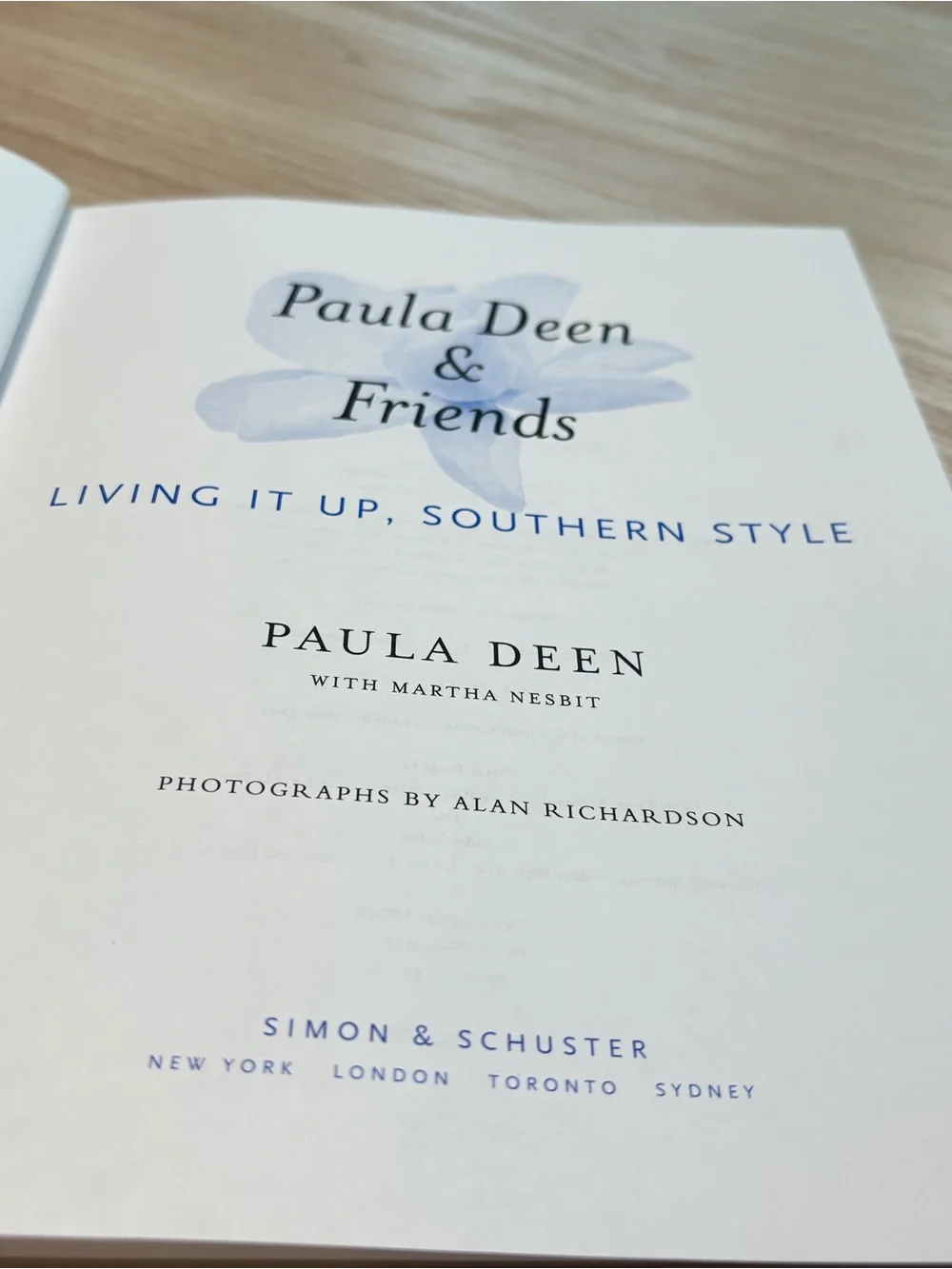 SIGNED Paula Deen & Friends 2005 Hardcover Cookbook Autographed w/ Newspaper
